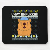 Capybara Hanukkah Capy Hanukkah Chanukah Jewish Ki Mousepad (Vorne)