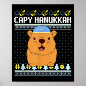Capybara Hanukkah Capy Hanukkah Chanukah Jewish Ki Poster (Vorne)
