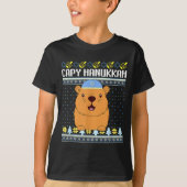 Capybara Hanukkah Capy Hanukkah Chanukah Jewish Ki T-Shirt (Vorderseite)