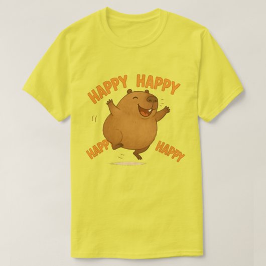 Capybara "Happy Capybara" T-Shirt (Design vorne)