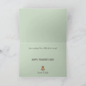Capybara Happy Teacher's Day Danke Karte (Innenseite)