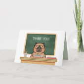 Capybara Happy Teacher's Day Danke Karte (Vorderseite)