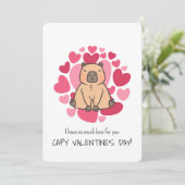 Capybara hat so viel Liebe Capy Valentinstag Einladung (Stehend Vorderseite)