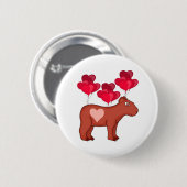 Capybara Hearts Liebe Button (Vorne & Hinten)