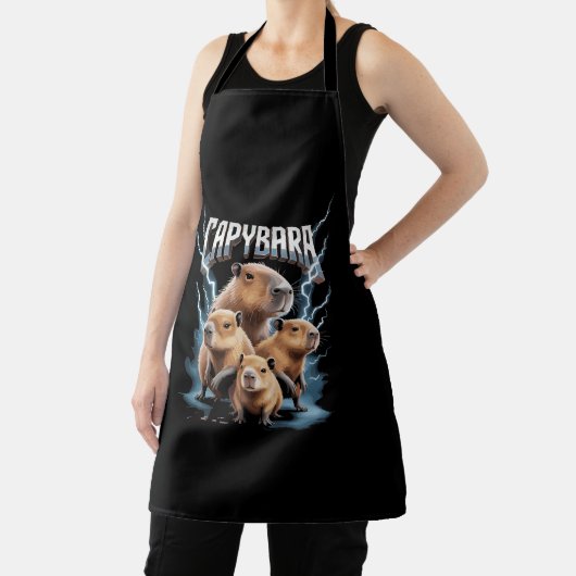 Capybara Heavy Metal Weihnachtsgeschenke Funny Hol Schürze (InSitu)