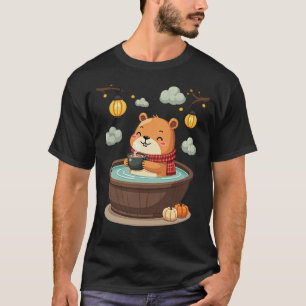 Capybara Heiße Schokolade Entspannung Kawaii Gemüt T-Shirt