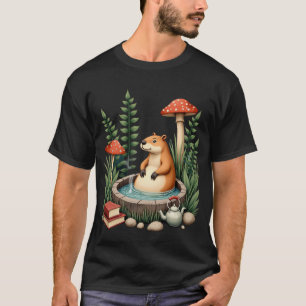 Capybara-Heißquellen-Slow-Life-Cottagecore T-Shirt