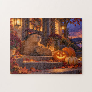 Capybara-Herbst-Veranda-Illustration Puzzle