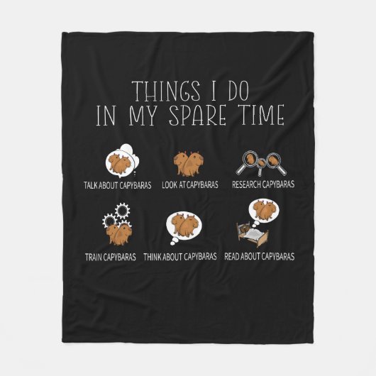 Capybara Highlights Fleecedecke (Vorderseite)