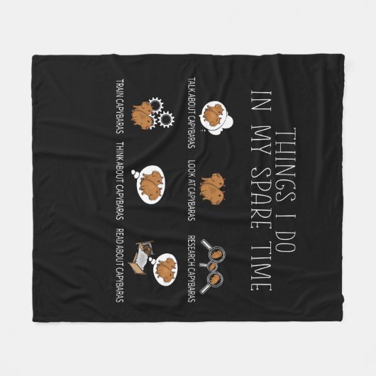 Capybara Highlights Fleecedecke (Vorderseite (Horizontal))