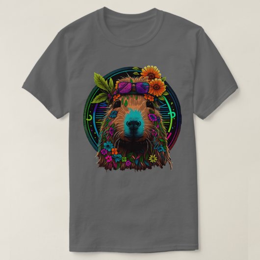 Capybara Hippie 5 T-Shirt (Design vorne)
