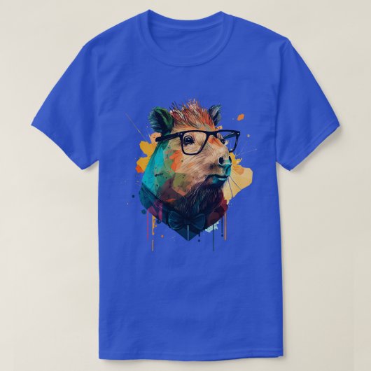 Capybara Hipster 2 T-Shirt (Design vorne)