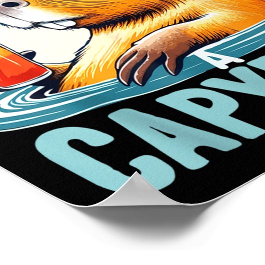 Capybara Holidays - Funny Quote Gift Zen Fashion D Poster (Ecke)