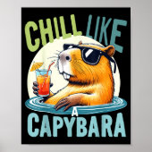 Capybara Holidays - Funny Quote Gift Zen Fashion D Poster (Vorne)