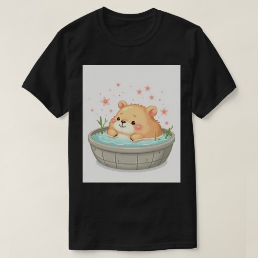 Capybara Hot Tub Relaxation Chill Vibes Spa Day Co T-Shirt (Design vorne)