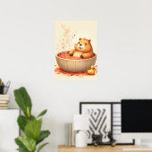 Capybara Hot Tub Relaxation Sticker Capybara Lover Poster (Heimbüro)