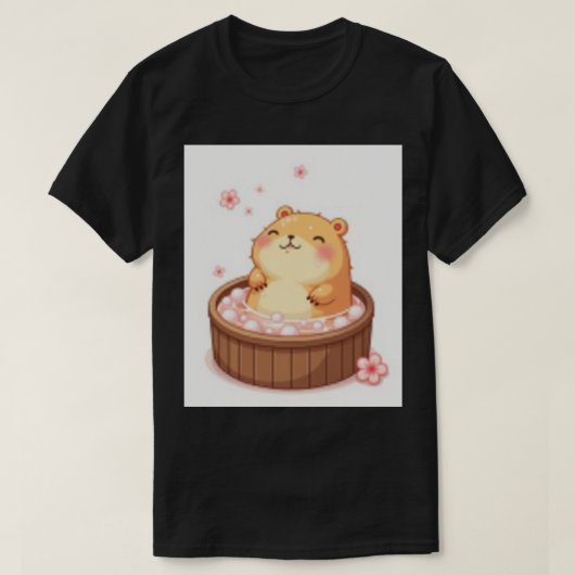 Capybara Hot Tub Relaxation Sticker Capybara Spa D T-Shirt (Design vorne)