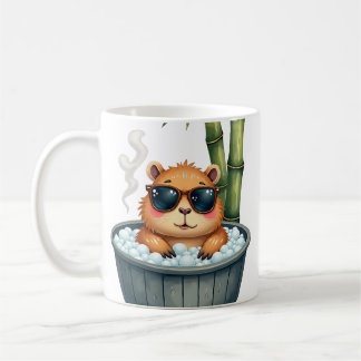 Capybara Hot Tub Relaxation Stress Relief Sticker Kaffeetasse