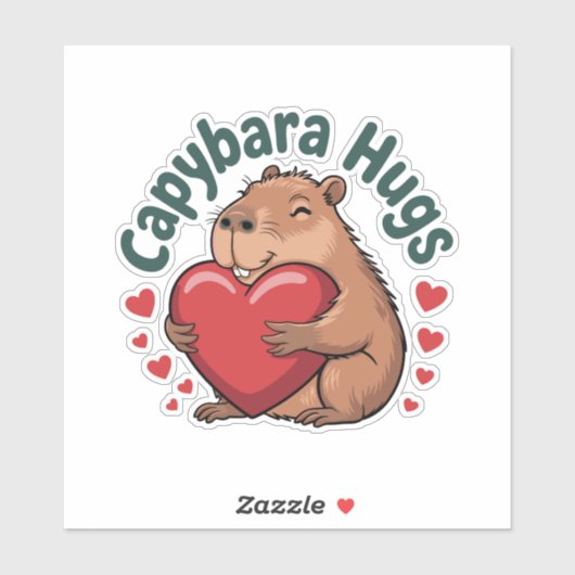 Capybara Hugs Aufkleber (Blatt)