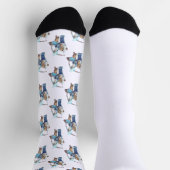Capybara Ice Archer - Fantasy Pixel Art Socken (Oben)