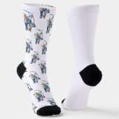 Capybara Ice Archer - Fantasy Pixel Art Socken (Gewinkelt)