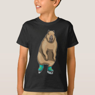 Capybara Ice Skaten Ice Skate T-Shirt