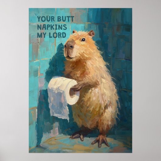 Capybara Ihre Hinternapkins Poster (Vorne)
