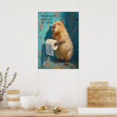 Capybara Ihre Hinternapkins Poster (Küche)