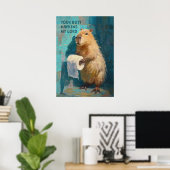 Capybara Ihre Hinternapkins Poster (Heimbüro)