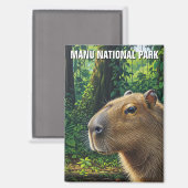 Capybara im Manu-Nationalpark Peru Magnet (Vorderseite/Rückseite)
