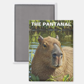 Capybara im Pantanal Magnet (Vorderseite/Rückseite)