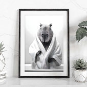 Capybara in einer Badewanne Poster