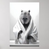 Capybara in einer Badewanne Poster (Vorne)