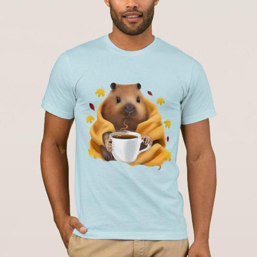 Capybara in einer gemütlichen Blanketeküle und bei T-Shirt (Vorderseite)