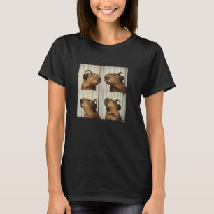 Capybara in Kopfhörern Niedlich Capy Lover ADHD Au T-Shirt
