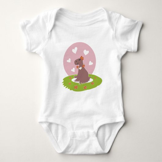 Capybara in Liebe Baby Strampler (Vorderseite)