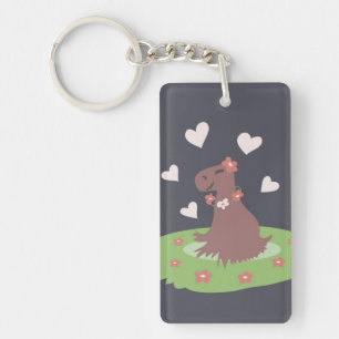 Capybara in Liebe Schlüsselanhänger