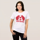 Capybara in Liebe Tri-Blend Shirt (Vorderseite voll)