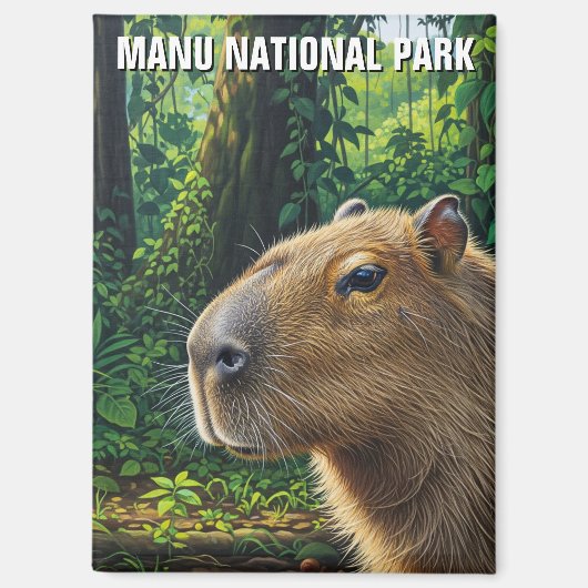 Capybara in Manu National Park Peru Magnet (Vorderseite)