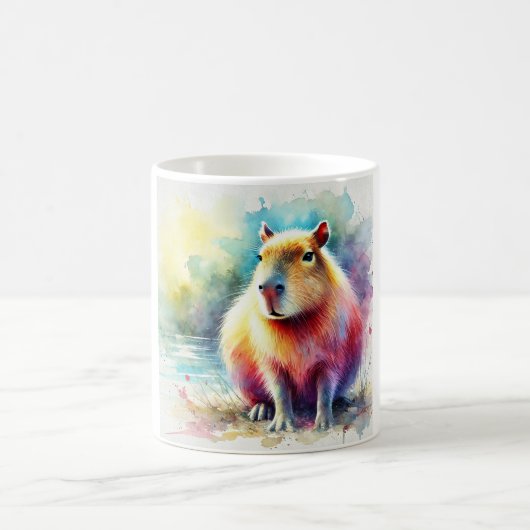 Capybara in Nature 130924AREF101 - Watercolor Kaffeetasse (Mittel)