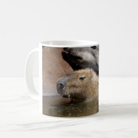 Capybara in Wasser Kaffeetasse (Vorderseite Links)