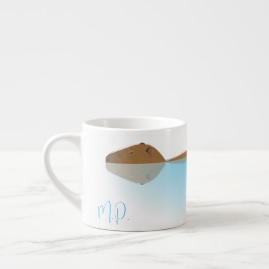 Capybara & Initials Espresso Tasse (Links)