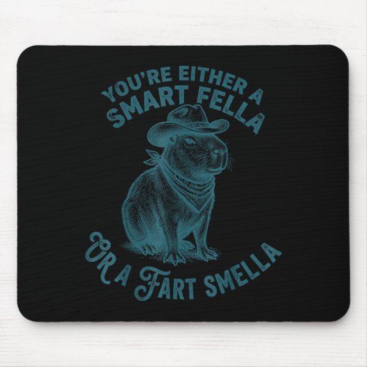 Capybara Intelligenter Kerl Furz Stinkerlustiger L Mousepad (Vorne)