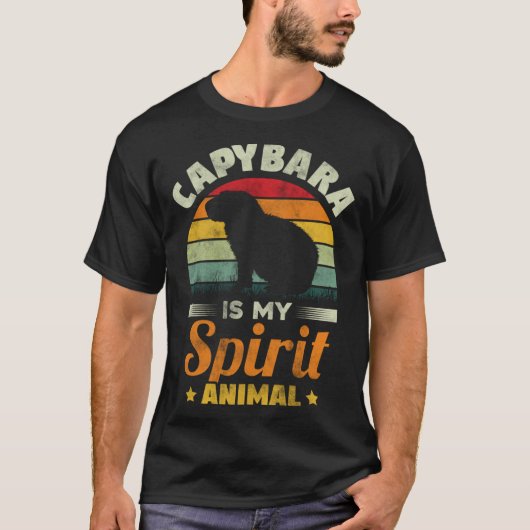 Capybara Is My Spirit Animal Capybara Rodent T-Shirt (Vorderseite)