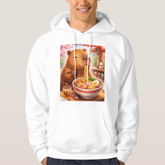Capybara isst Ramen Hoodie (Vorderseite)