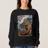Capybara isst Ramen Sweatshirt (Vorderseite)