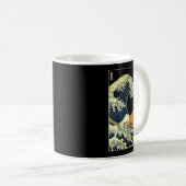 Capybara Japanese Kanagawa Wave Funny Surf Animal  Kaffeetasse (VorderseiteRechts)
