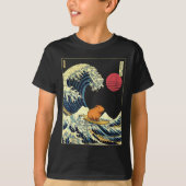 Capybara Japanese Kanagawa Wave Funny Surf Animal T-Shirt (Vorderseite)