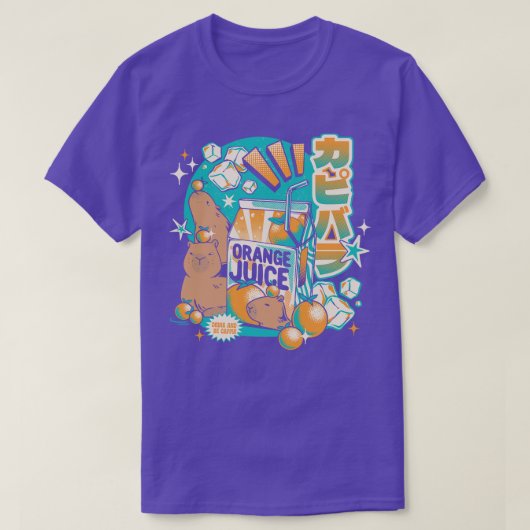 Capybara Japanese Orange Juice von Tobe Fonseca T-Shirt (Design vorne)