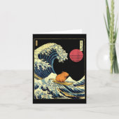 Capybara Japanisch Kanagawa Wave Funny Surf Tier Karte (Vorderseite)